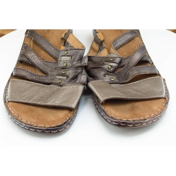 Naturalizer Sz 9.5 M Brown Slide Leather Women Sandals Leanna - Picture 2 of 8